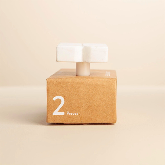 NEW Set of 2 Marble Amari White Clover Carved Drawer Pulls Knobs - Picture 5 of 10